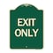 Signmission Designer Series Sign-Exit Only, Green & Tan Heavy-Gauge Aluminum Sign, 24" H, 18" L, G-1824-24471 A-DES-G-1824-24471 - alternate 1